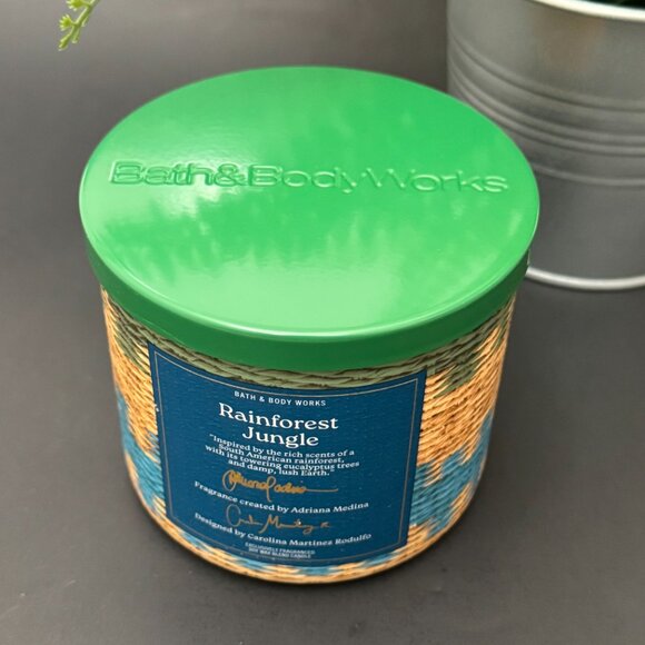 BBW Rainforest Jungle Bath & Body Works 3 Wick Candle - Picture 4 of 10